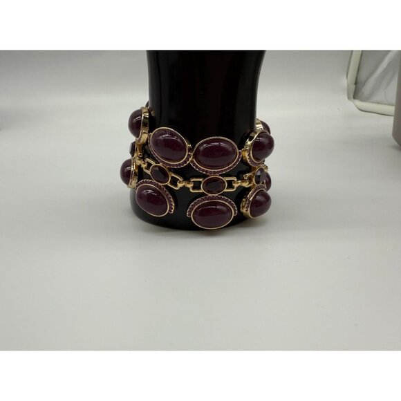 Jewelry - banana republic statement bracelet purple crystals and gold
